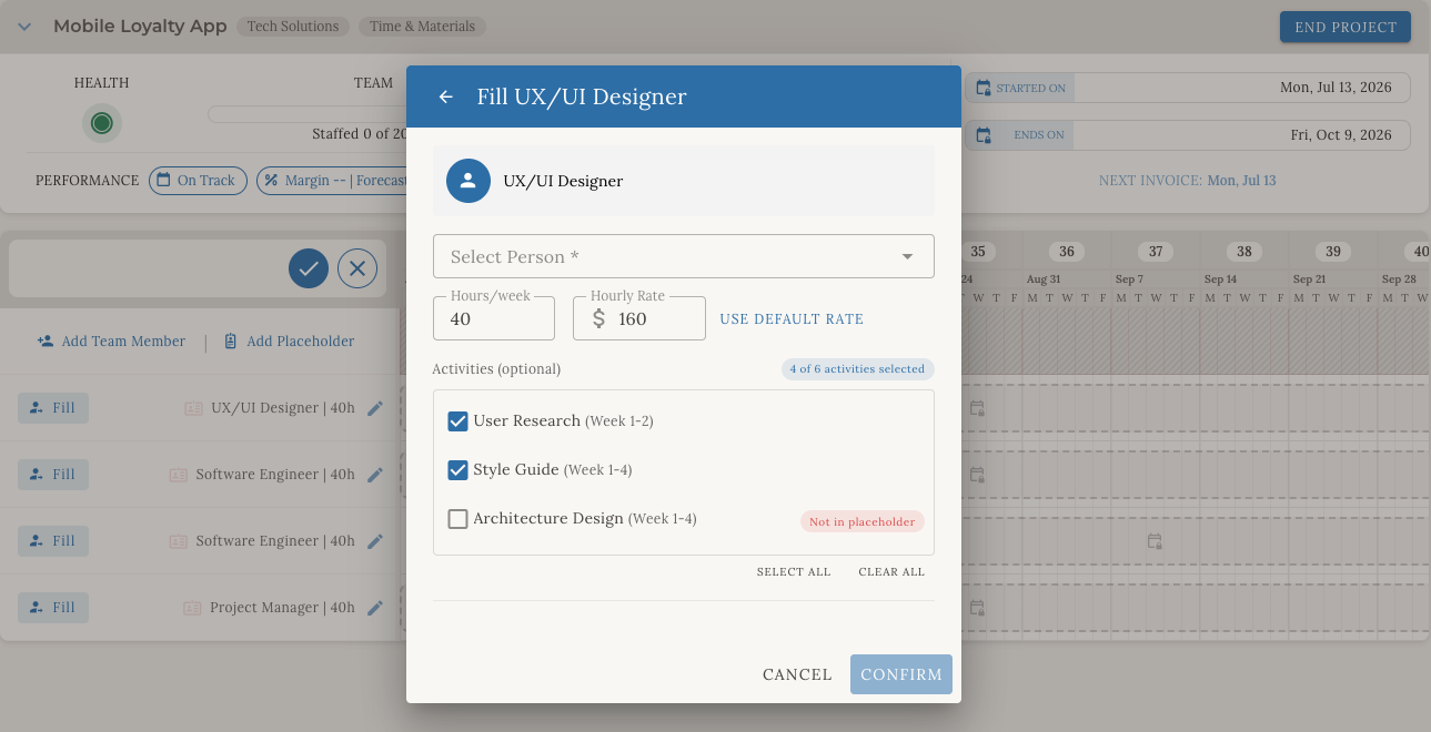 Plan ahead with placeholders